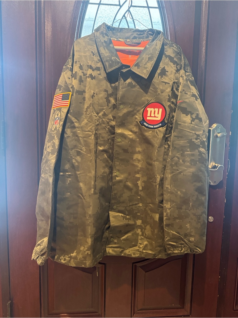 New York Giants Camo Nike jacket salute to Service on field apparel NFL NIKE 4X